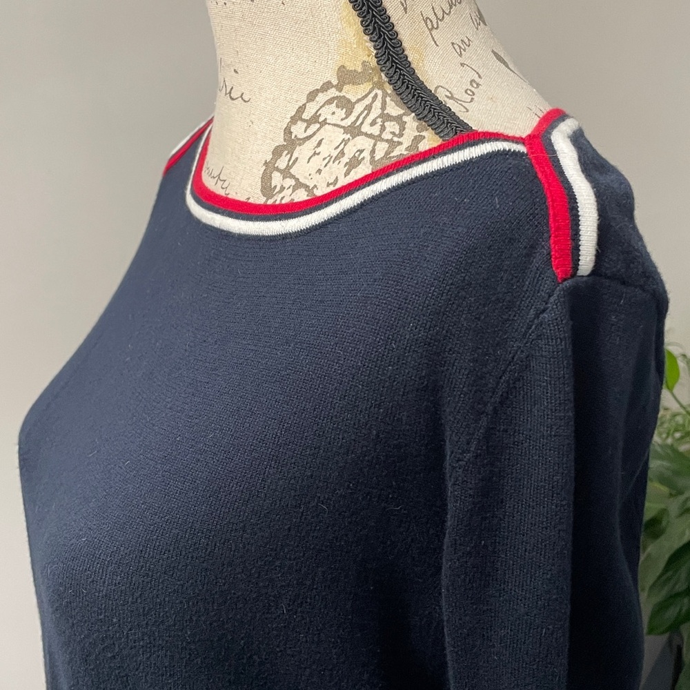 Tommy Hilfiger Navy Top with Red and White Accents